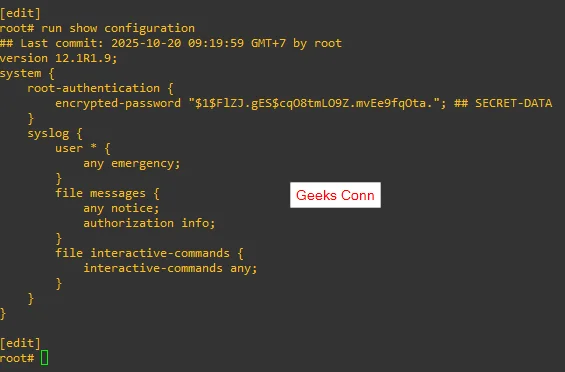 Backup Restore Configuration Juniper