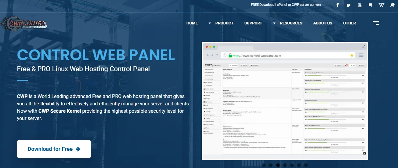 Control Web Panel Control Web Panel