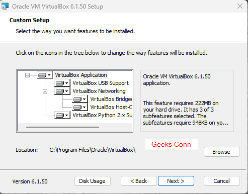 Custom Setup Oracle VM VirtualBox