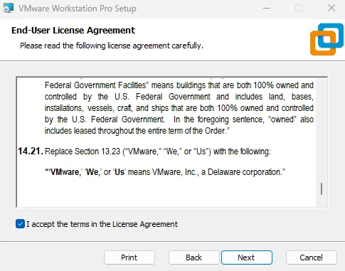 Install VMware Workstation