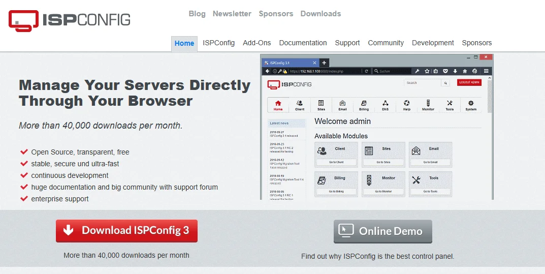 ISP Config ISP Config