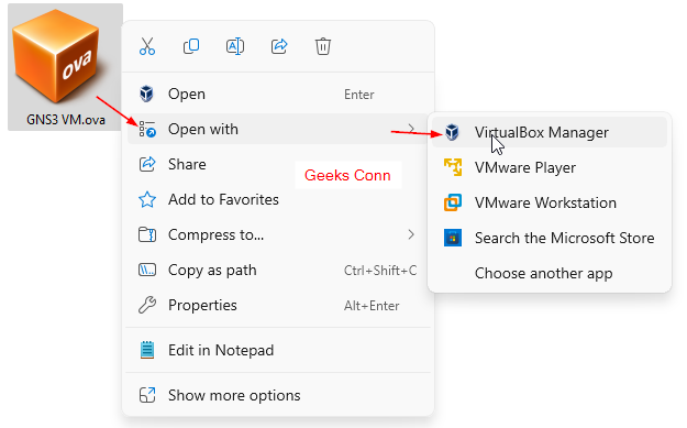 GNS3 VM Server di VirtualBox