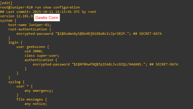 Juniper Configuration Lifecycle
