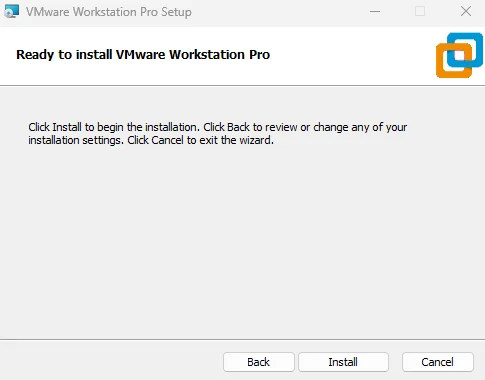 Install VMware Workstation