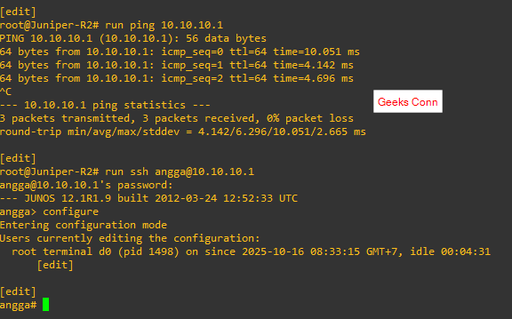 Basic Configuration Juniper