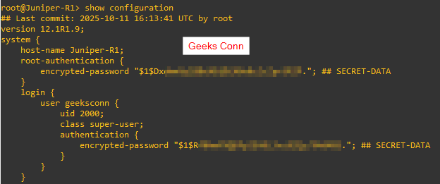Juniper Configuration Lifecycle