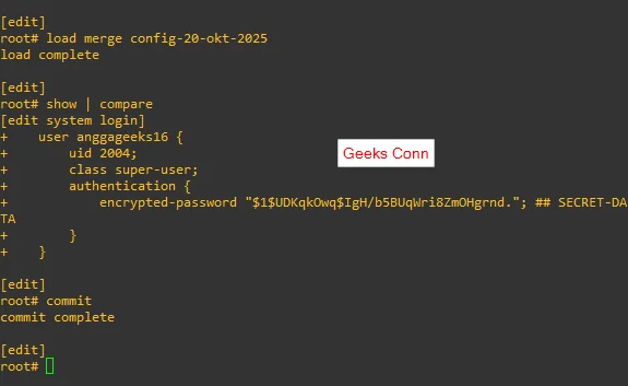 Backup Restore Configuration Juniper