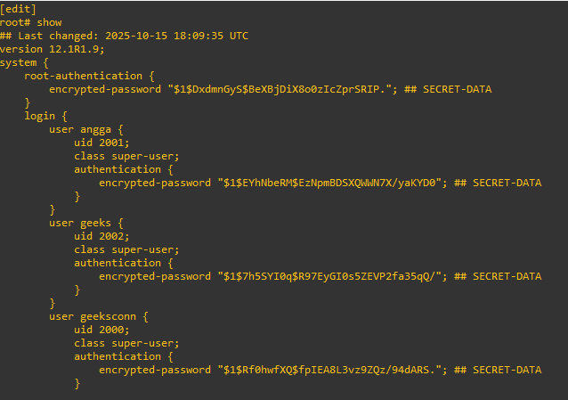 Juniper Configuration Lifecycle