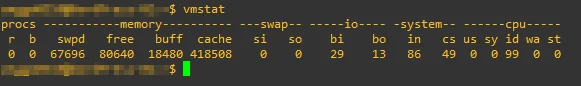vmstat