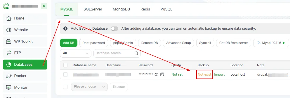 Backup Database MySQL