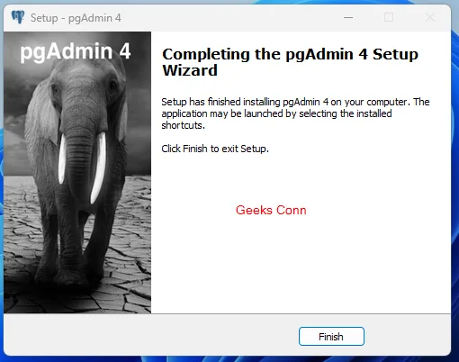 Complete Installation pgAdmin
