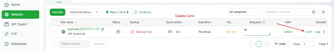 Configuration SSL Website
