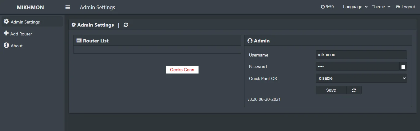 Dashboard Mikhmon V3