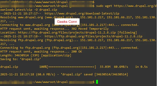 Download File Drupal Via Terminal