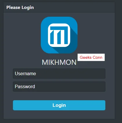 From Login Mikhmon