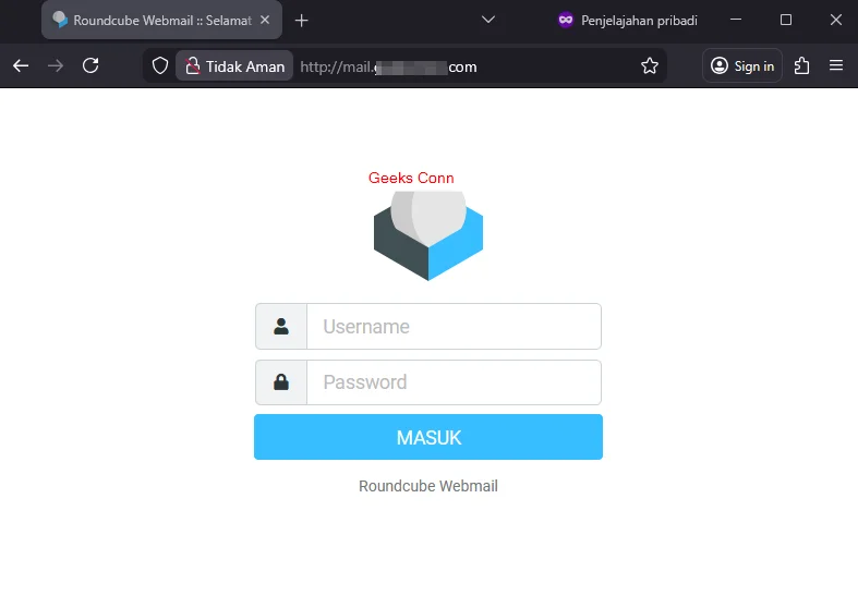 From Login RoundCube WebMail