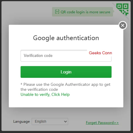 Google Authentication aaPanel
