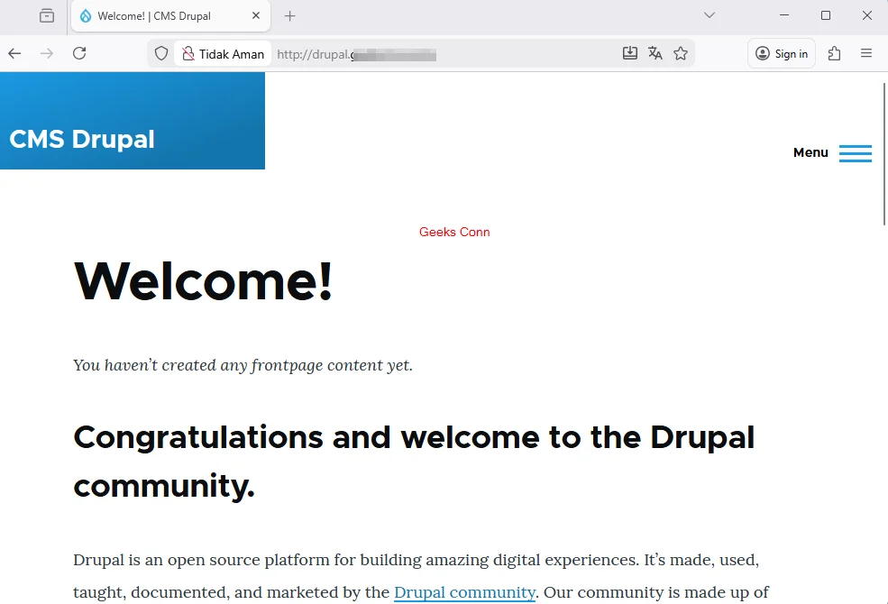 Home Page Drupal