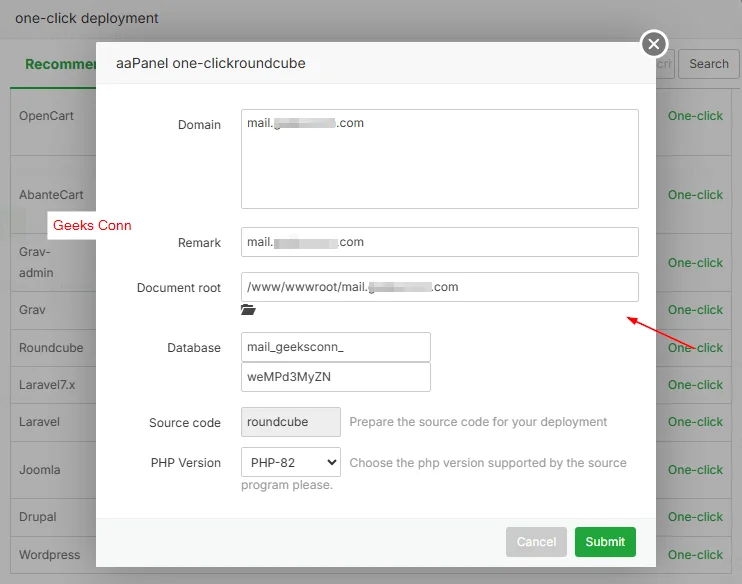 Install RoundCube dan Membuat Site