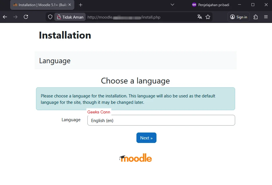 Installation Language Moodle