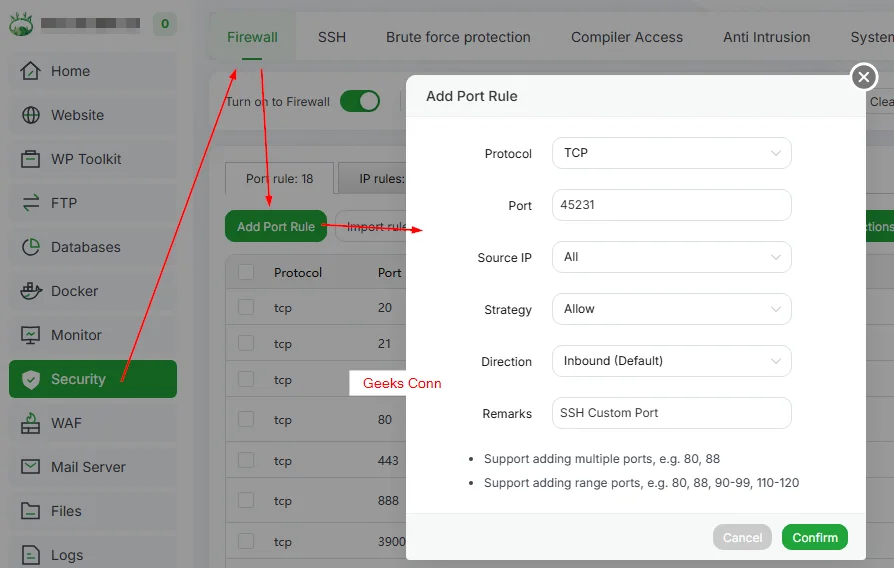 Menambahkan Custom Port SSH di Firewall