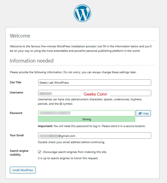 Register User Login WordPress