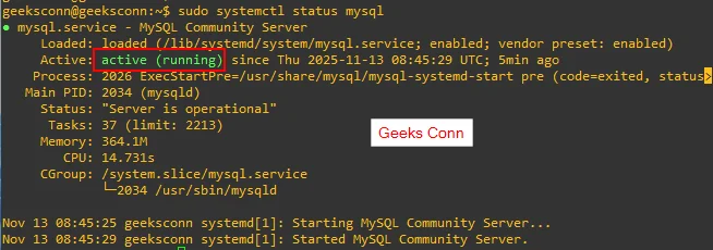 Status MySQL