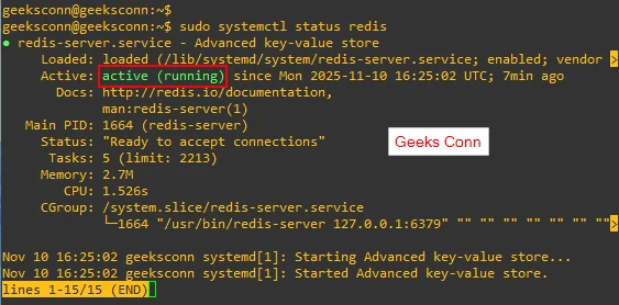 Status Service Redis