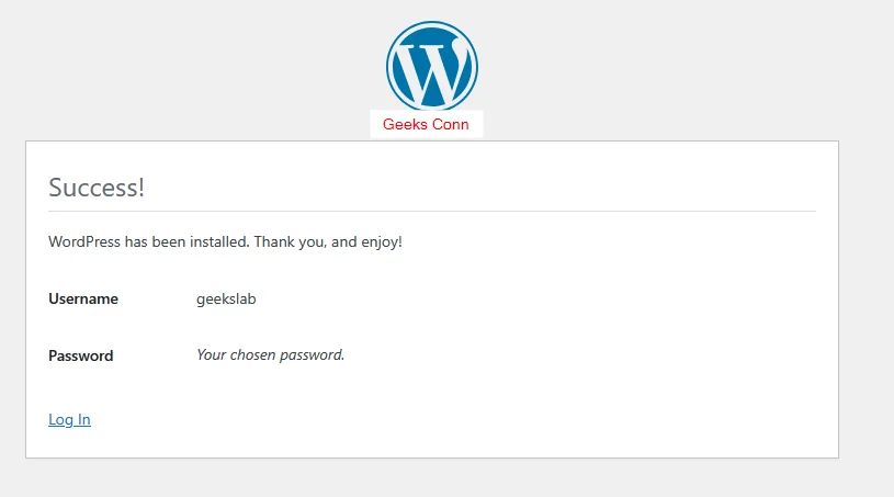 Success Register User WordPress