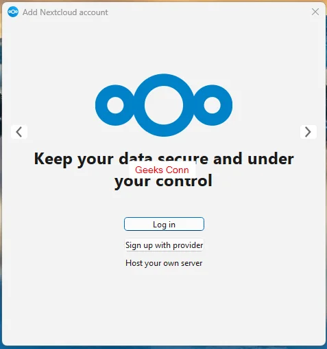 Add NextCloud account