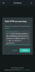 Add VPN access key