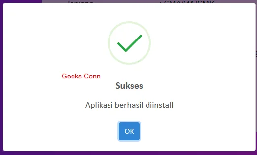 Berhasil Install Aplikasi Garuda CBT