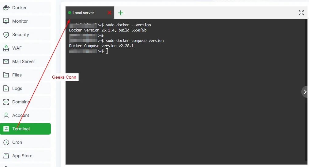 Check Version Docker dan Compose