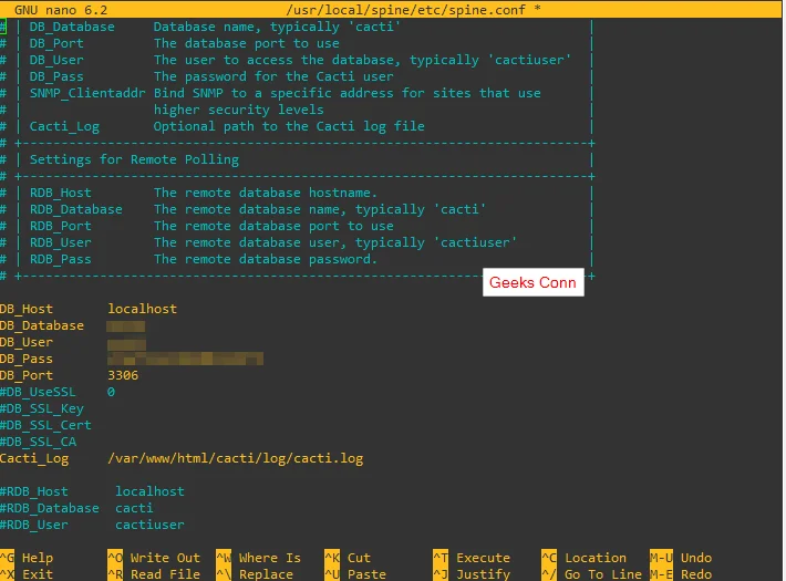 Configuration File Cacti Spine