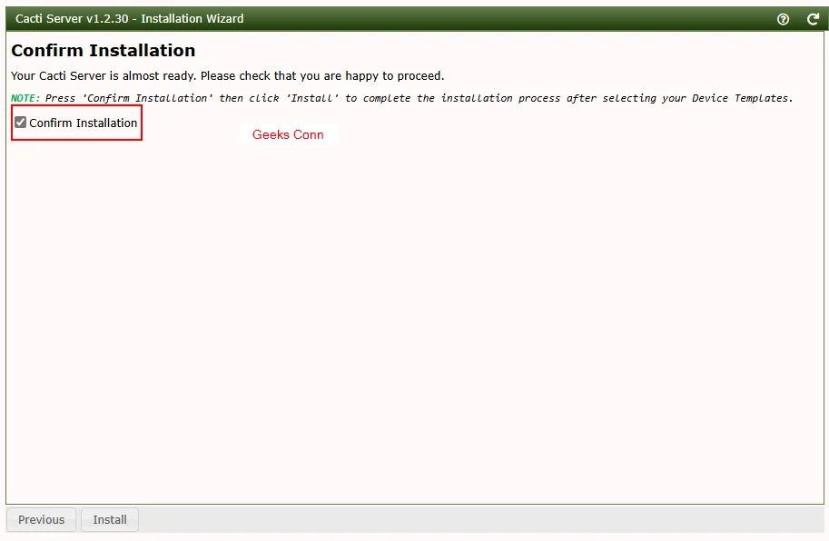 Confirm Installation