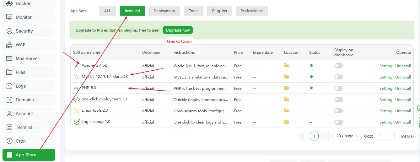 Install Apache MariaDB PHP