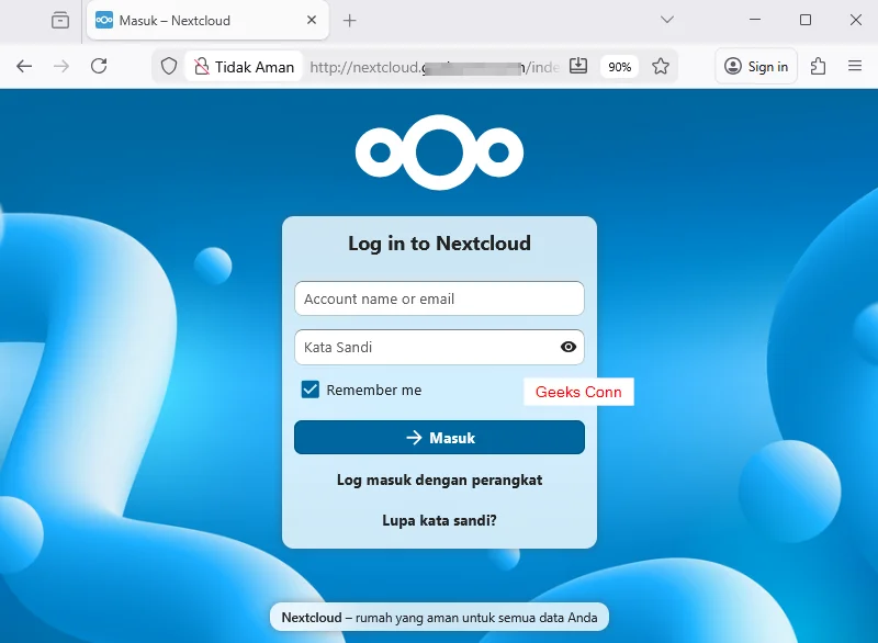 Login NextCloud