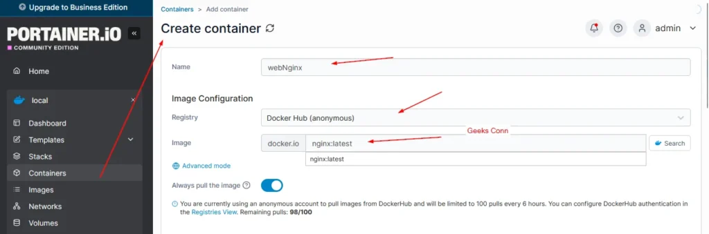 Membuat Container NGINX di Portainer