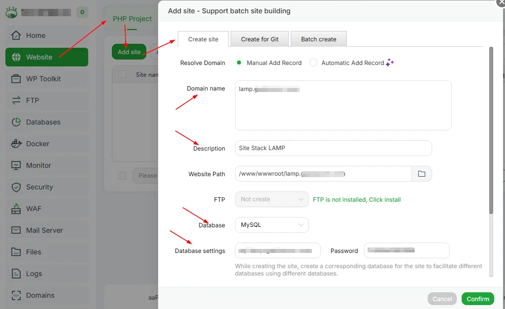Membuat Site LAMP aaPanel