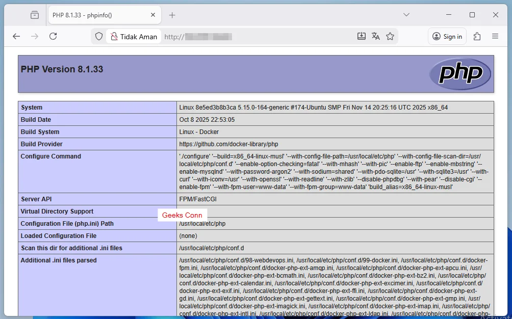 Menguji Container Nginx