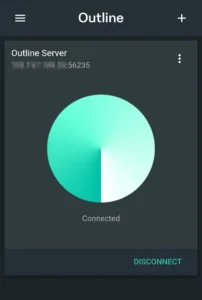 Outline VPN Server Connected Outline Android