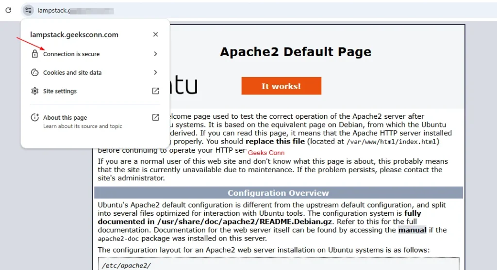 Pengujian HTTPS Web Server Apache2