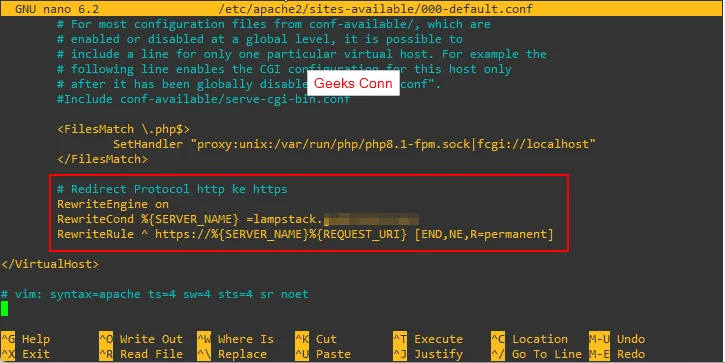 Redirect http ke https