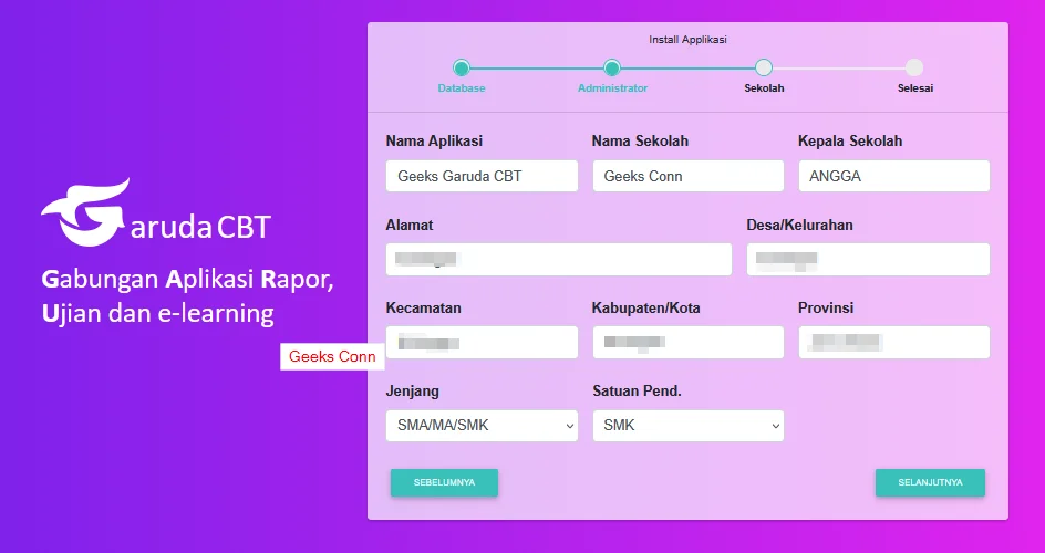 Register Form Informasi Sekolah