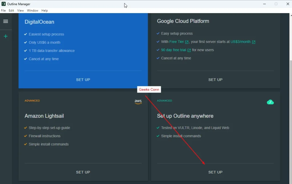 Set up Outline anywhere