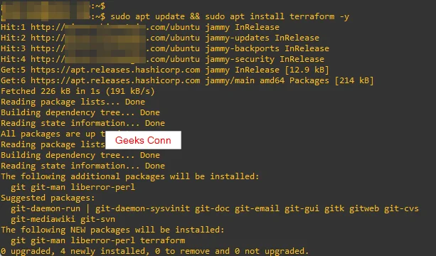 Update Package dan Install Terraform
