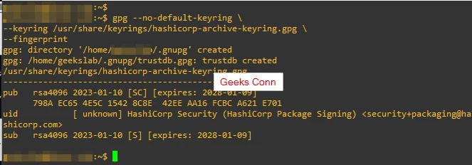 Verify GPG Key Fingerprint