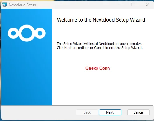 Welcome to the NextCloud Setup Wizard