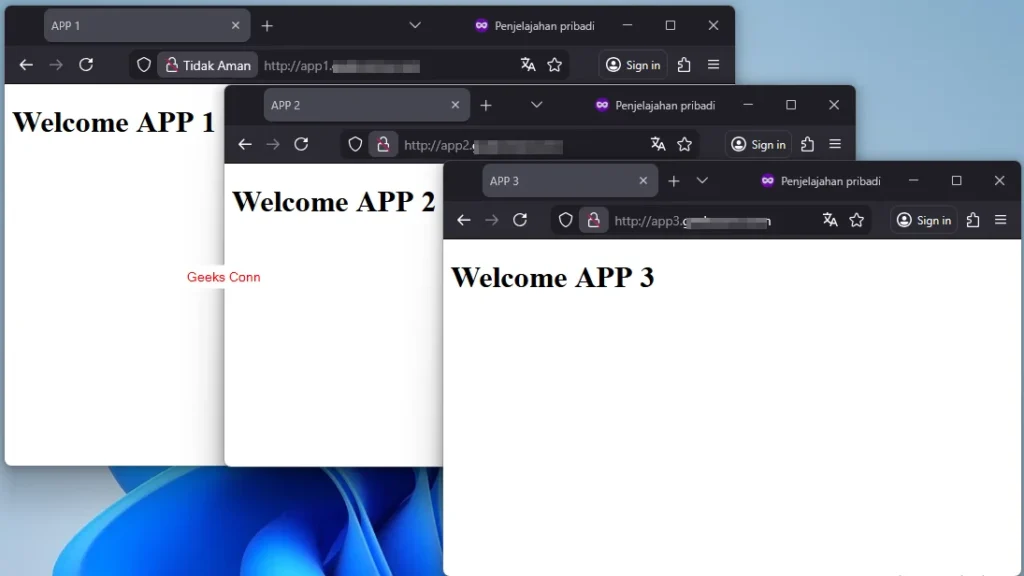 Akses Website Multisite Node Js