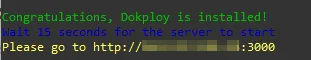 Congratulation Installed Dokploy Successful